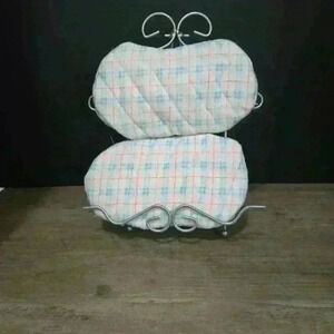 Handmade Microwave Mitts - Regular Size - Pink Blue White Plaid - Flannel - Pair